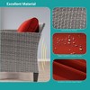 Sonkuki Outdoor 2 PCS Patio Rattan Furniture Set 2 Rattan Chair W/Soft Cushions - 4 of 4