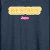 Women's - Barbie - Kenrgy Orange Lightweight French Terry Wide Neck Long Sleeve Shirt - 2 of 4