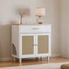 LOVMOR Hidden Litter Box Furniture Cat Litter Box Enclosure with Scratch Pad - 2 of 4