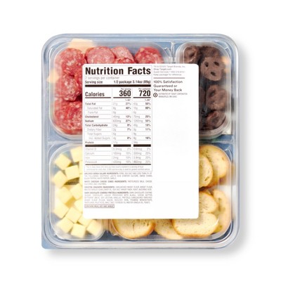 Charcuterie Bites Genoa Nuggets White Cheddar Cheese Crostini Dark Chocolate Covered Pretzel - 6.3oz - Good & Gather™
