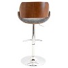 Set of 2 Fabrizi Mid-Century Modern Adjustable Barstool - LumiSource - 4 of 4