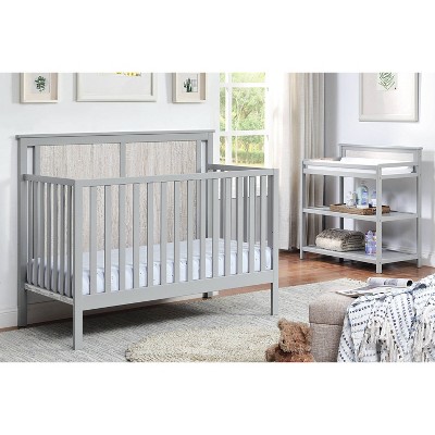 Connelly Gray 4-in-1 Convertible Crib with Veneer Panels