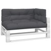 vidaXL 3 Pcs Anthracite Fabric Pallet Cushions - Outdoor Lounge Cushions with Hollow Fiber Filling - Size 47.2" x 31.5" x 4.7” - 3 of 4