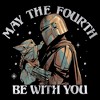 Juniors Womens Star Wars The Mandalorian Grogu May the Fourth Be With You Starry Night T-Shirt - 2 of 4