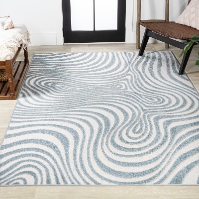 JONATHAN Y Maribo High-Low Abstract Groovy Striped Indoor/Outdoor Area Rug