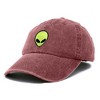Dalix Alien Embroidered UFO Dad Hat Cotton Baseball Cap Adjustable Mens - 4 of 4