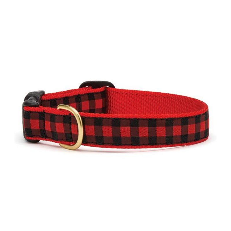 Up Country Red Buffalo Check Dog Collar, Large, 1 of 4