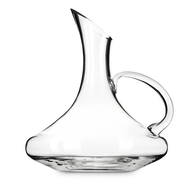 True Handled Wine Decanter, Hand Blown Glass Carafe for Red or White Wine, Stunning Gift, Hand Wash, Holds 52 Oz 1 Standard Bottle, Set of 1, 6 of 9