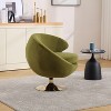 NicBex Velvet Swivel Barrel Accent Chair,Upholstered Swivel Living Room Chairs with Curved Backrest,Cozy Armchair,Accent Chairs for Living Room - 4 of 4