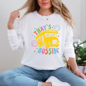 Simply Sage Market S.W.Smiley That's Bussin' Garment Dyed Long Sleeve - 1 of 4