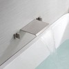 SUMERAIN Waterfall Tub Faucet Wall Mount Bathtub Faucet Brushed Nickel, High Flow Rate - 2 of 4