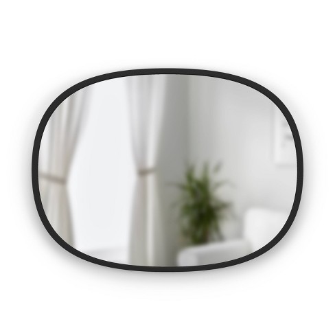  Umbra Hub Round Wall Mirror with Rubber Frame, Modern Decor for  Entryways, Washrooms, Living Rooms and More, 24-Inch, Black : Home & Kitchen