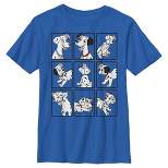 Boy's One Hundred and One Dalmatians Dog Family In Squares T-Shirt