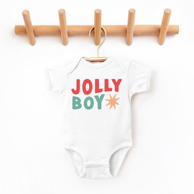 The Juniper Shop Jolly Boy Star Baby Bodysuit - Newborn - White