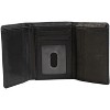 Jack Abrahams - Jack Abrahams Goat Nappa Leather Tri-Fold Wallet Black/Cognac - 4 of 4