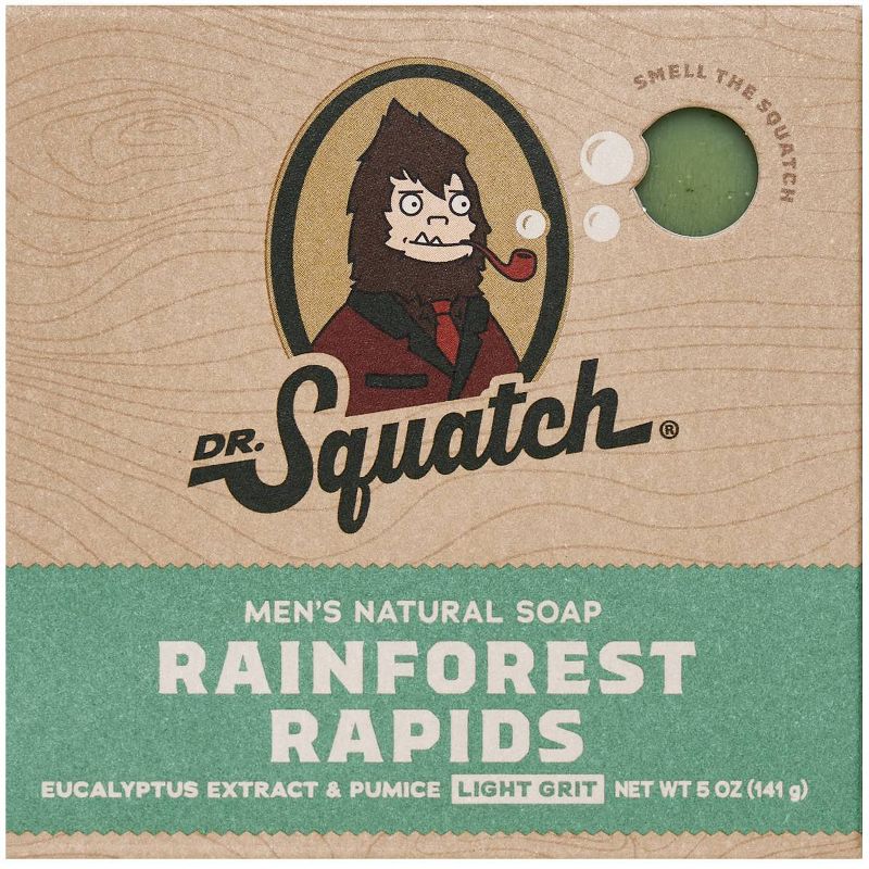 DR. SQUATCH Men&#39;s All Natural Bar Soap - Rainforest Rapids - 5oz, 1 of 11