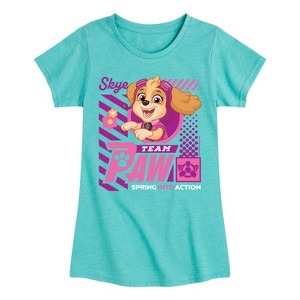 Girls' - Paw Patrol - Team Paw Skye Fitted Short Sleeve Graphic T-Shirt - 1 of 4