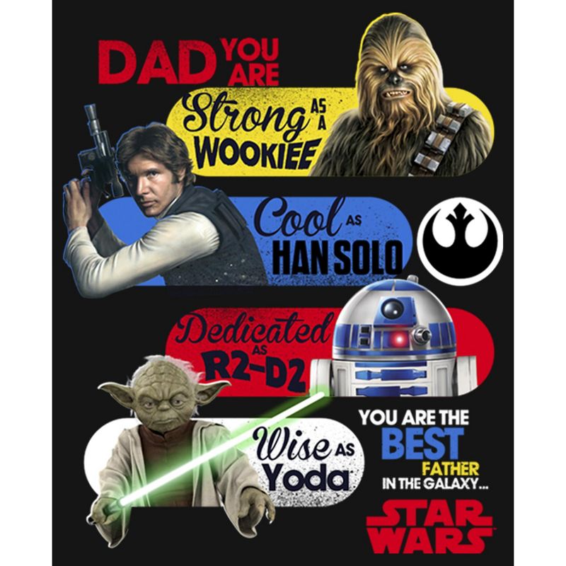 Men's Star Wars Dad You Are the Best Father in the Galaxy Long Sleeve Shirt, 2 of 5
