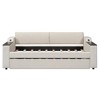 Twin Size Upholstery Daybed with Storage Arms, Trundle and USB Design, Beige - ModernLuxe - 4 of 4
