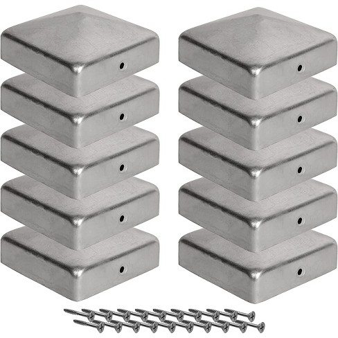 Viirkuja 3.5x3.5 Inches Galvanized Fence Post Caps, 10 Pieces : Target