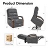 GlasFlength Accent Chairs Modern with Comfortable Seating for Living Room or Lounge Area Gray,36.6”*30”*42.5" - 2 of 4