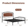 Jojoka Metal Bed Frame with Wood Headboard and Footboard, Heavy Duty Metal Frame with Under Bed Storage, Noise-Free, No Box Spring Needed - 2 of 4