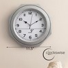 Clockswise Non-Ticking Octagon Plastic Analog Wall Clock - Elegant Decorative Accent for Home Décor in Bedroom, Bathroom - 2 of 4