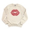 Simply Sage Market Women's Graphic Sweatshirt Checkered Lips - 2 of 4