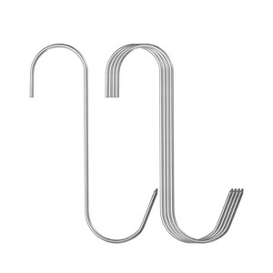 Unique Bargains 304 Stainless Steel S-shaped Butcher Hook Meat Hooks and Hangers - 1 of 4