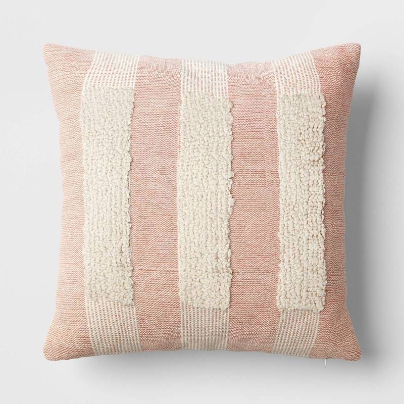 Textural Woven Striped Square Throw Pillow - Threshold™, 1 of 6