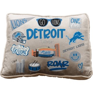 NFL Detroit Lions Loco Fan Canvas Decor Throw Pillow - 1 of 3