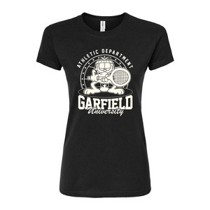 Women's - Garfield - Tennis Fitted Graphic T-Shirt - 1 of 3