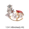 Unique Bargains Christmas Brooches YNCP5765 Alloy Dripping Wax White 1.3"x1.46" 1 Pc - 3 of 4
