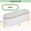 Outdoor Oval Raised Garden Bed with Open Base,Tool-Free Assembly Planter Raised Boxes for Outdoor Vegetables & Flowers - 2 of 4