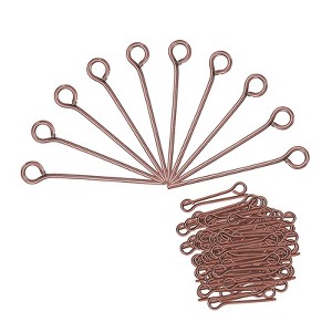 Unique Bargains DIY Craft Necklaces Bracelets Earrings Jewelry Making Iron 21 Gauge Eye Pins 500 Pcs - 1 of 4