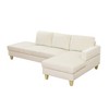 DOMETOUR 2-Piece Modern Beige Lint Couch L-Shaped Sectional Sofa for Living Room - 2 of 4