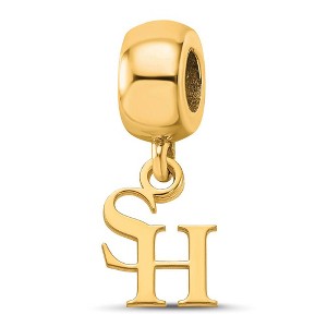 Black Bow Jewelry 14k Yellow Gold Plated Sterling Silver Sam Houston State Bearkats NCAA Bead Charm - 1 of 4