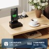 25.2" End Table, Modern Nightstand with USB Charging Station, Wood Fluted Bedside Table with 2 Drawers, Open Shelf, for Bedroom Living Room Apartment - 4 of 4