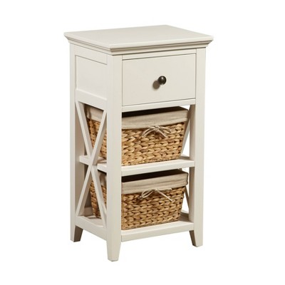 Basket Bathroom Storage White - HomeFare