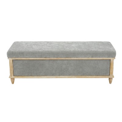 GDFStudio Shanter French Country Fabric Upholstered Storage Ottoman Bench