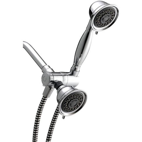 Waterpik Powerspray Plus Chrome 3 Settings Showerhead Combo 1.8 Gpm ...