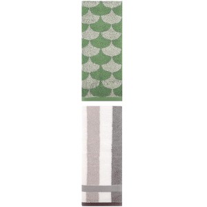 REGALWOVEN Geometric Cotton Soft Absorbent Decorative Hand Towel Set for Bathroom 13" x 29" 2 Pcs - 1 of 4