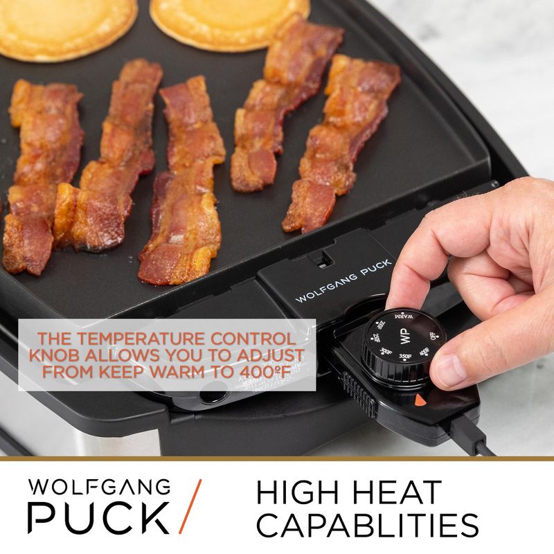 Wolfgang Puck XL Reversible Grill Griddle, Oversized Removable Cooking Plate, Nonstick Coating, 4 of 8