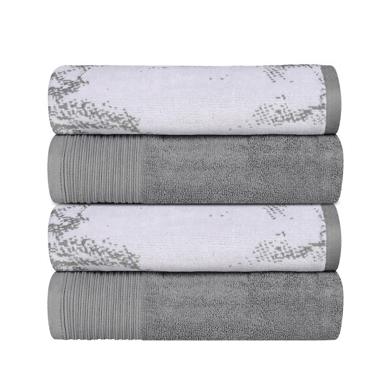 Cotton Quick Drying Solid and Marble Assorted Towel Set by Blue Nile Mills, 1 of 8