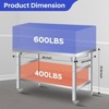 Stainless Steel Folding Table - 920 LBS Commercial Foldable Prep Table, Metal Worktable with Adjustable - 3 of 4