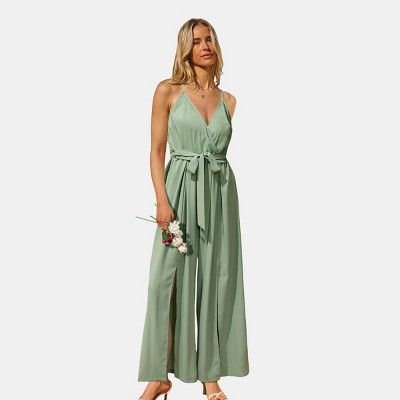 Women's Green Stylish Wedding Guest Jumpsuit - Cupshe
