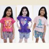 imagikids Girls Short Sleeve T-Shirt and Chambray Shorts 2 Piece Outfit Set Little Kid to Big Kid Sizes - 3 of 4