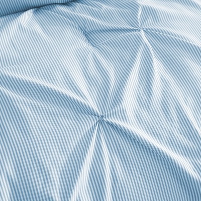 Twin Peach Pink Microfiber Pinstripe Comforter Set