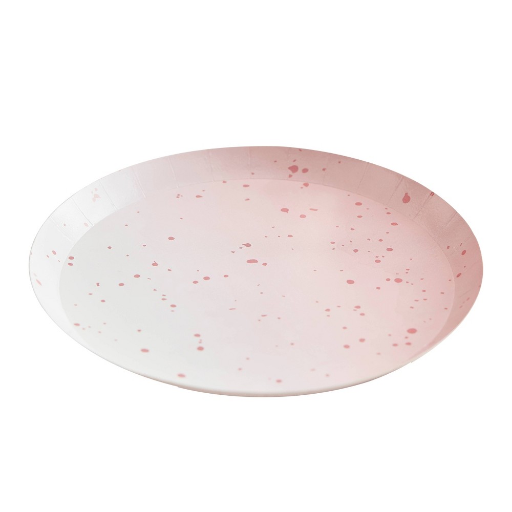 15ct Snack Paper Plates Pink 5 packs