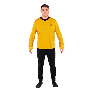 Star Trek Men's Captain Kirk Long Sleeve Top Halloween Official Costume Shirt - 1 of 2